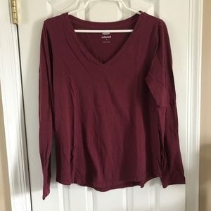 Maroon long sleeve tee